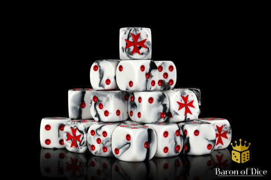 Knight Templar Dice - Red - Out of Play
