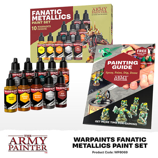 The Army Painter - Warpaint: Fanatic Metallics Paint Set (10 colors) PunkOuter Games