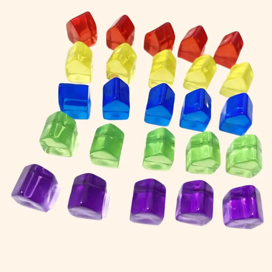 50Pc Acrylic Transparent Small House Token - Out of Play Board Game Accessories