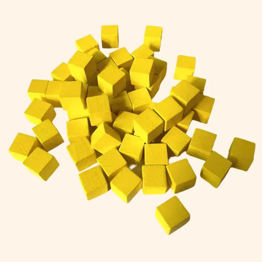 50pcs 10mm Wood Cubes - Out of Play Board Game Accessories