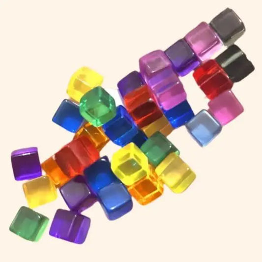 50pcs 8mm Acrylic Cubes - Out of Play Board Game Accessories