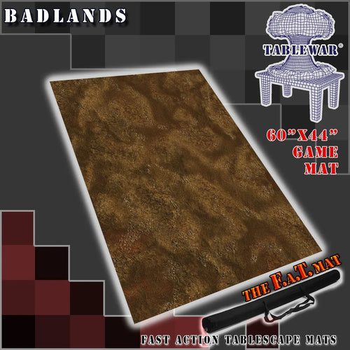 60x44" 'Badlands' F.A.T. Mat Battle Gaming Mat - Out of Play