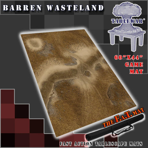 60x44" 'Barren Wasteland' F.A.T. Mat Battle Gaming Mat - Out of Play