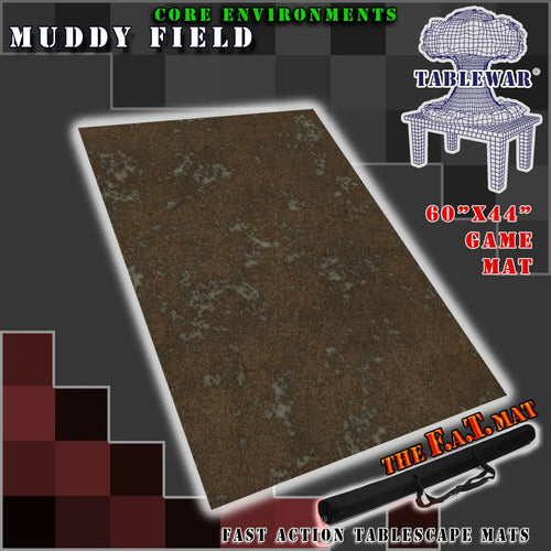 60x44" 'Muddy Field' F.A.T. Mat Battle Gaming Mat - Out of Play