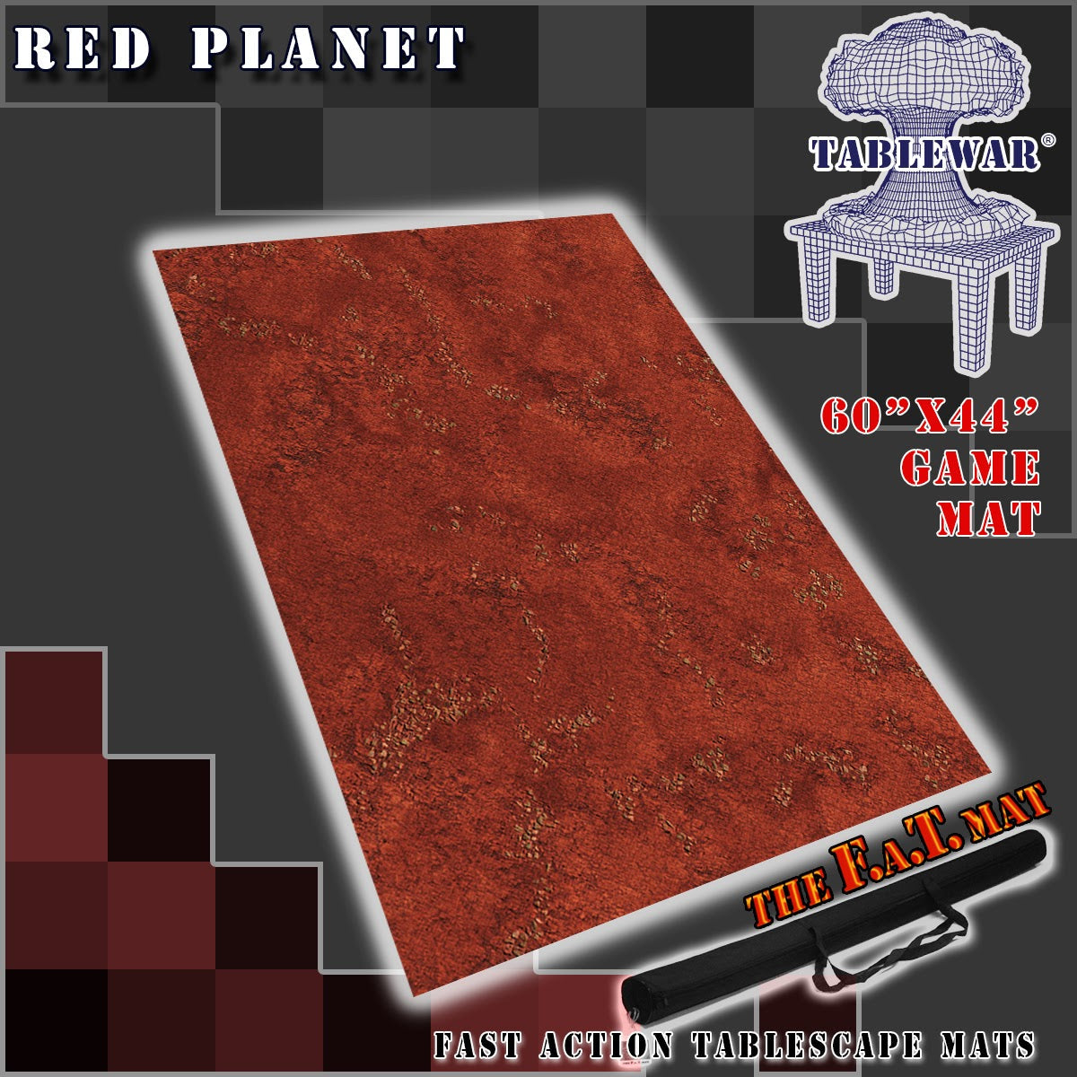 60x44" 'Red Planet' F.A.T. Mat Battle Gaming Mat