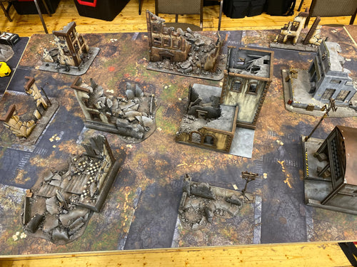 60x44" 'Ruined City' F.A.T. Mat Battle Gaming Mat - Out of Play