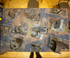 60x44" 'Ruined City' F.A.T. Mat Battle Gaming Mat - Out of Play