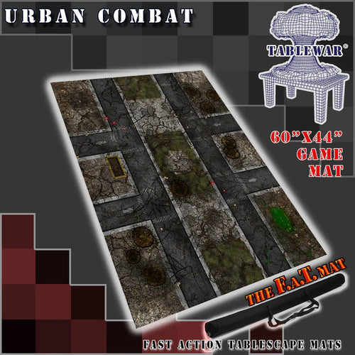 60x44" 'Urban Combat' F.A.T. Mat Battle Gaming Mat - Out of Play