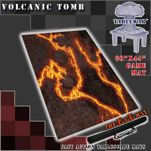 60x44" 'Volcanic Tomb' F.A.T. Mat Battle Gaming Mat - Out of Play