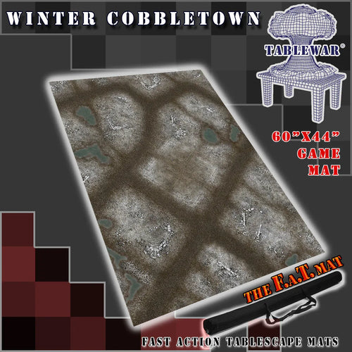 60x44" 'Winter Cobbletown' F.A.T. Mat Battle Gaming Mat - Out of Play