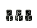 1/+1 & -1/-1 D6 Black Pack of 6 CCG Metal Dice - Out of Play