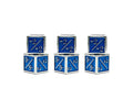 1/+1 & -1/-1 D6 Blue Pack of 6 CCG Metal Dice - Out of Play
