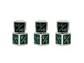 1/+1 & -1/-1 D6 Green Pack of 6 CCG Metal Dice - Out of Play