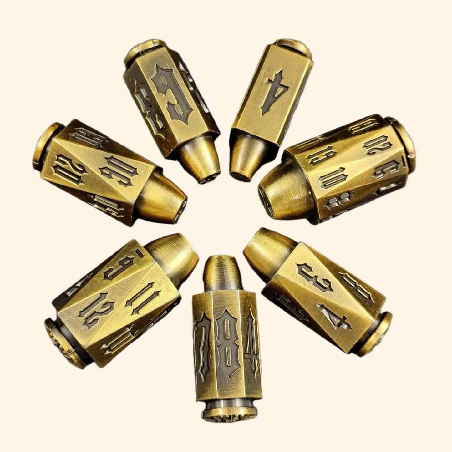 7Pcs Bullet Dice Set - Out of Play Board Game Accessories