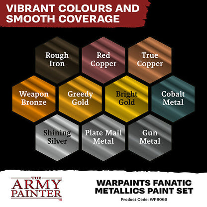 The Army Painter - Warpaint: Fanatic Metallics Paint Set (10 colors) - Out of Play