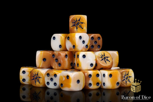 Lightning Hammer Dice - Golden Hues - Out of Play