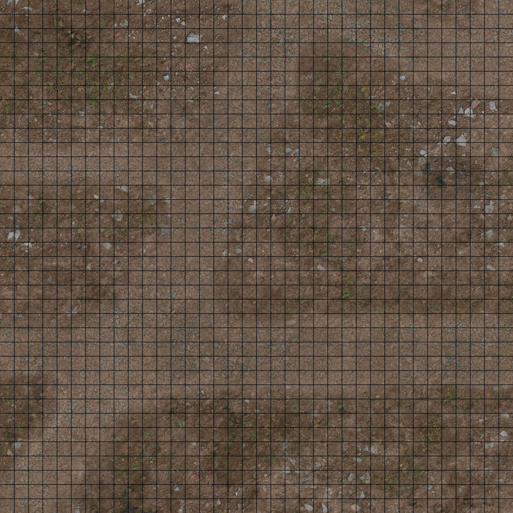 RPG Grid Mat - Abandoned Town & Dungeon Floor - Double Sided Neoprene Mat with Bag - Out of Play