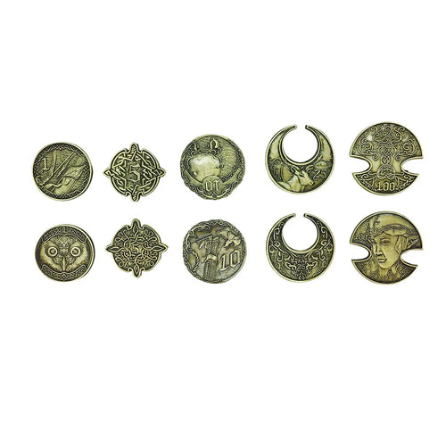 Adventure Coins – Elven Metal Coins Elf Set of 10 - Out of Play
