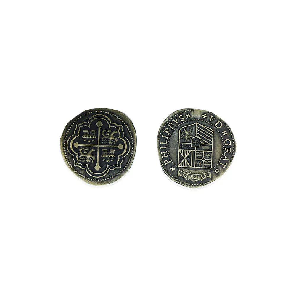 Adventure Coins – Pirate Doubloon Metal Coins Variety Pack Set of 10 Historical - Out of Play