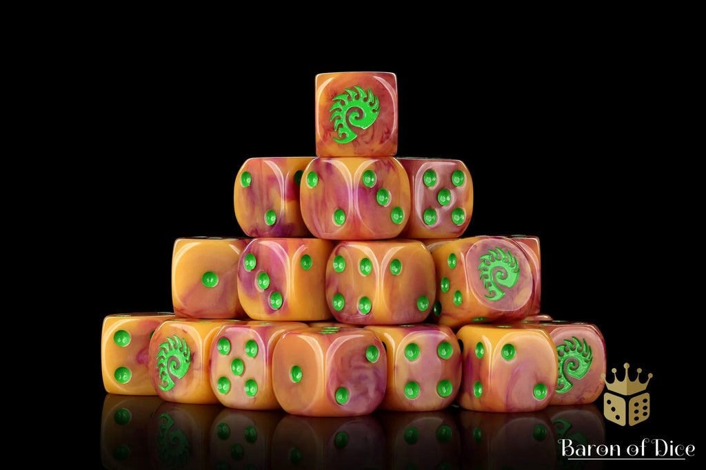 Alien Dice - Orange & Green - Out of Play