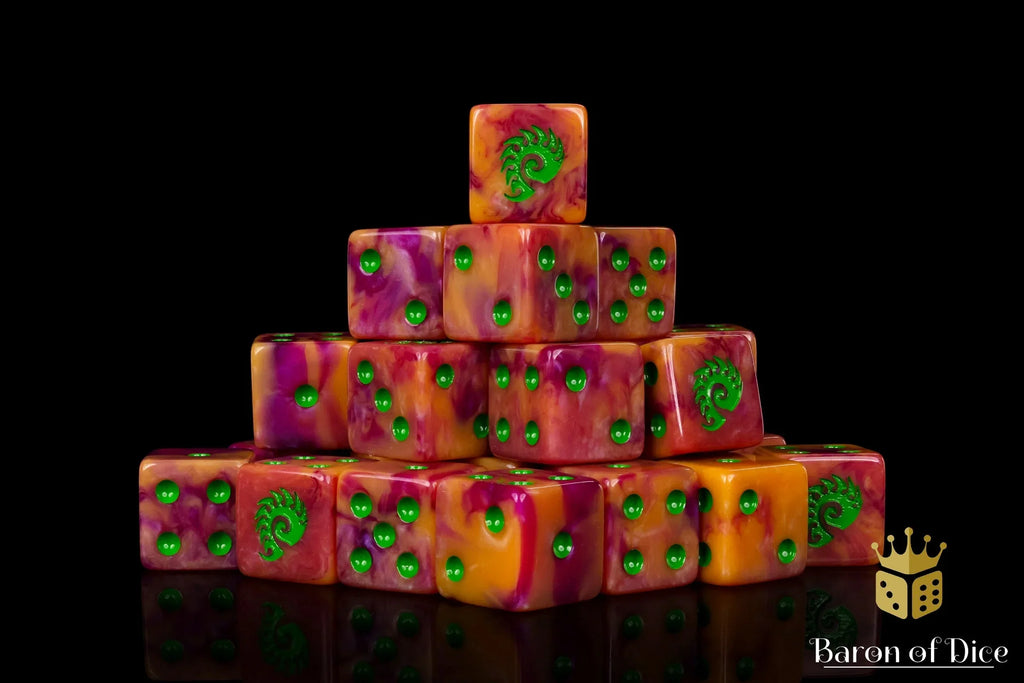 Alien Dice - Orange & Green - Out of Play