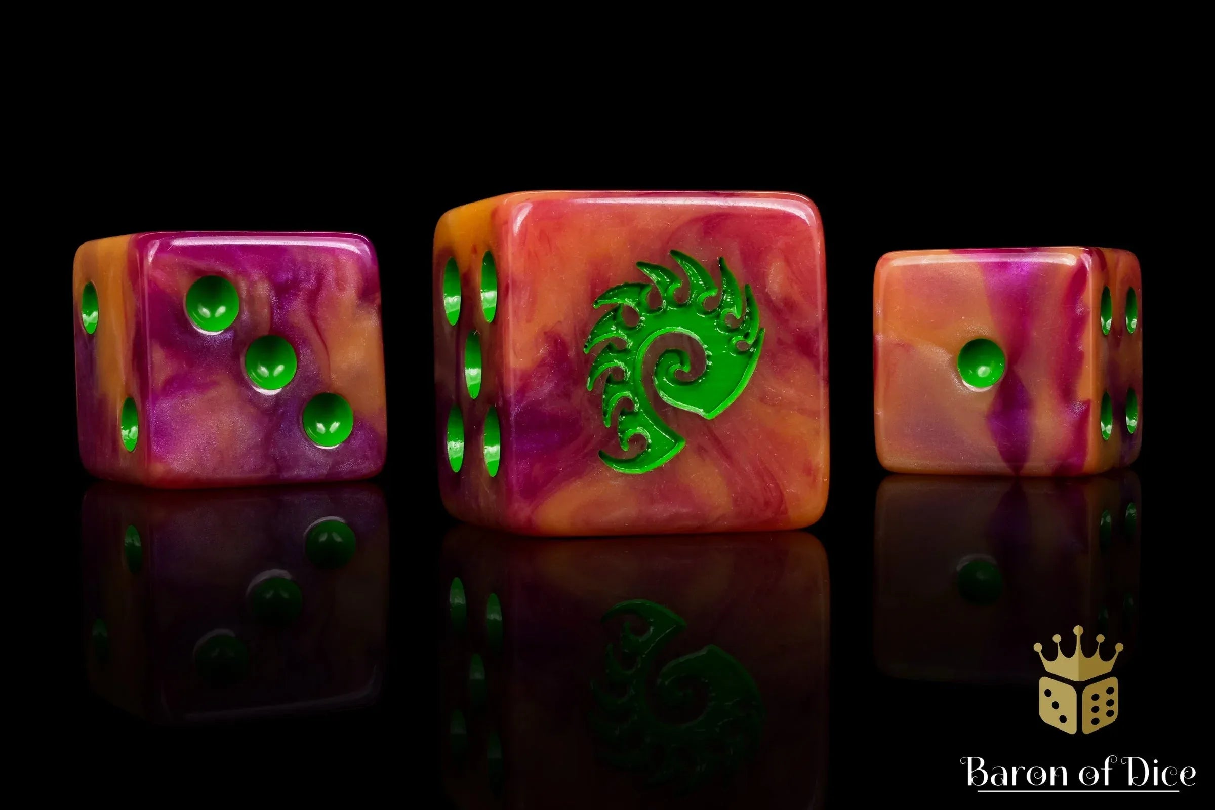 Alien Dice - Orange & Green - Out of Play