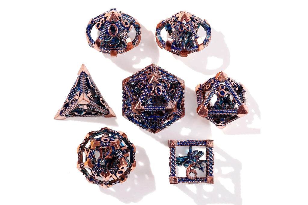 Ancient Kraken Metal RPG Dice Set - 7 Pieces - Out of Play