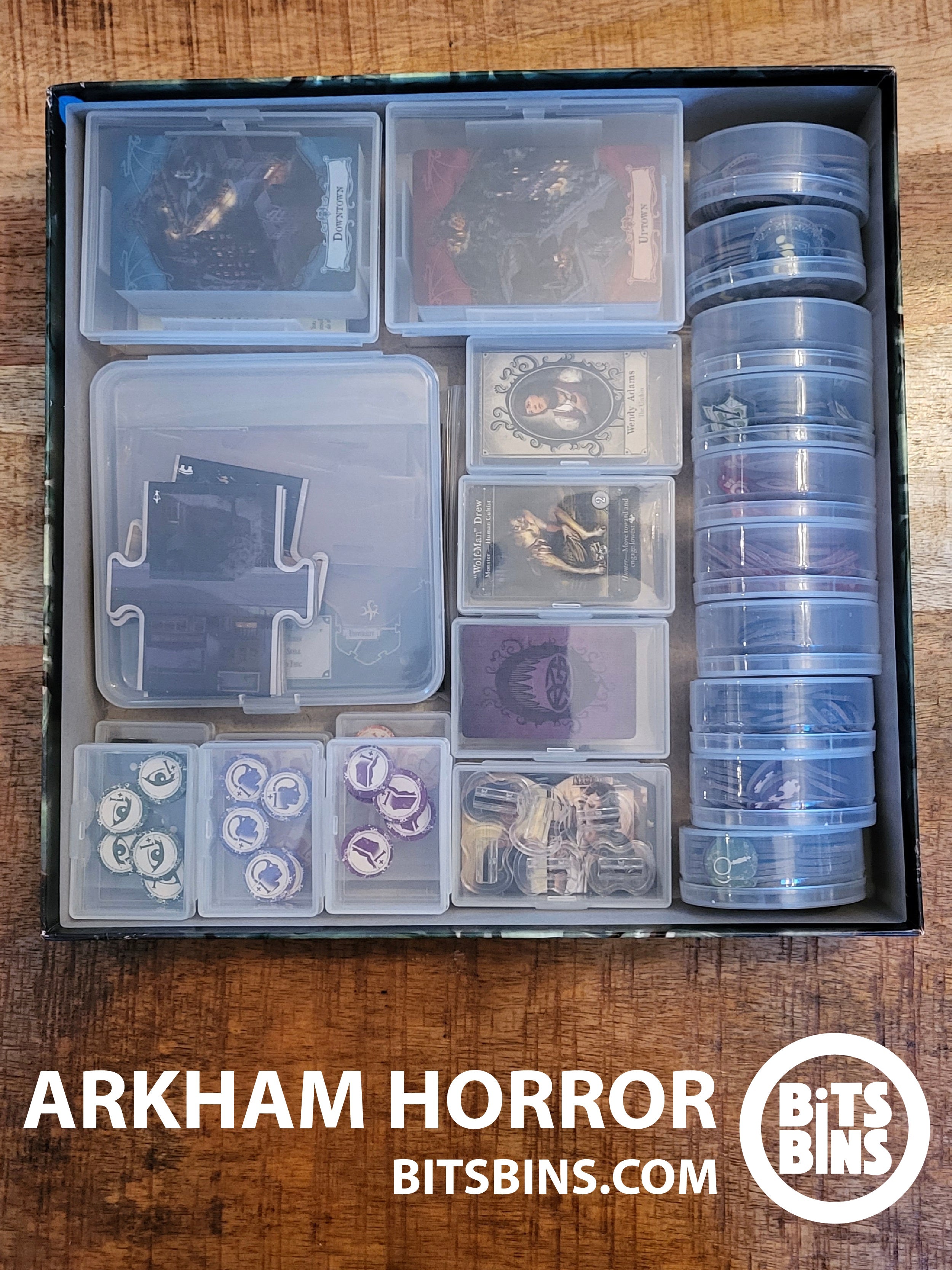 Bitsbins Arkham Horror (3rd Edition) - 10 Pods, 6 Minis, 4 Originals, 2 100+ Card Boxes, 1 Flat - Out of Play