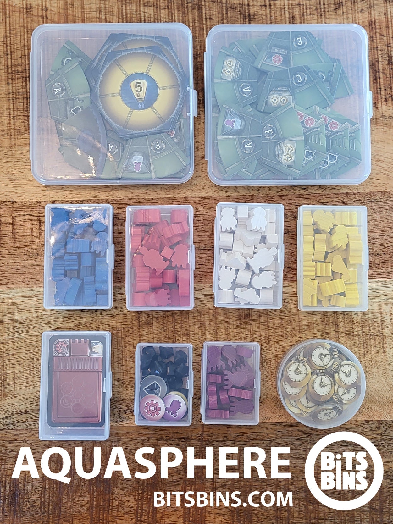 AQUASPHERE BitsBins - 1 Pod, 2 Minis, 5 Originals, 2 Flats - Out of Play
