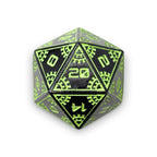 Space Dice Meteor Runestones™ - 25mm D20 - Aurora Lights - Out of Play