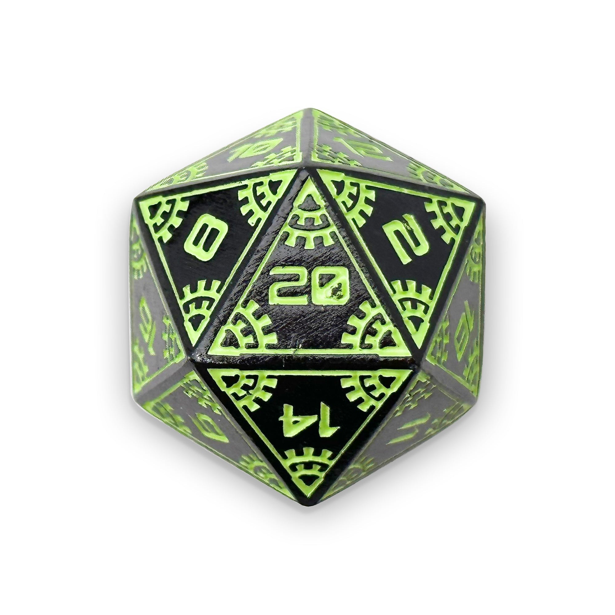 Space Dice Meteor Runestones™ - 25mm D20 - Aurora Lights - Out of Play