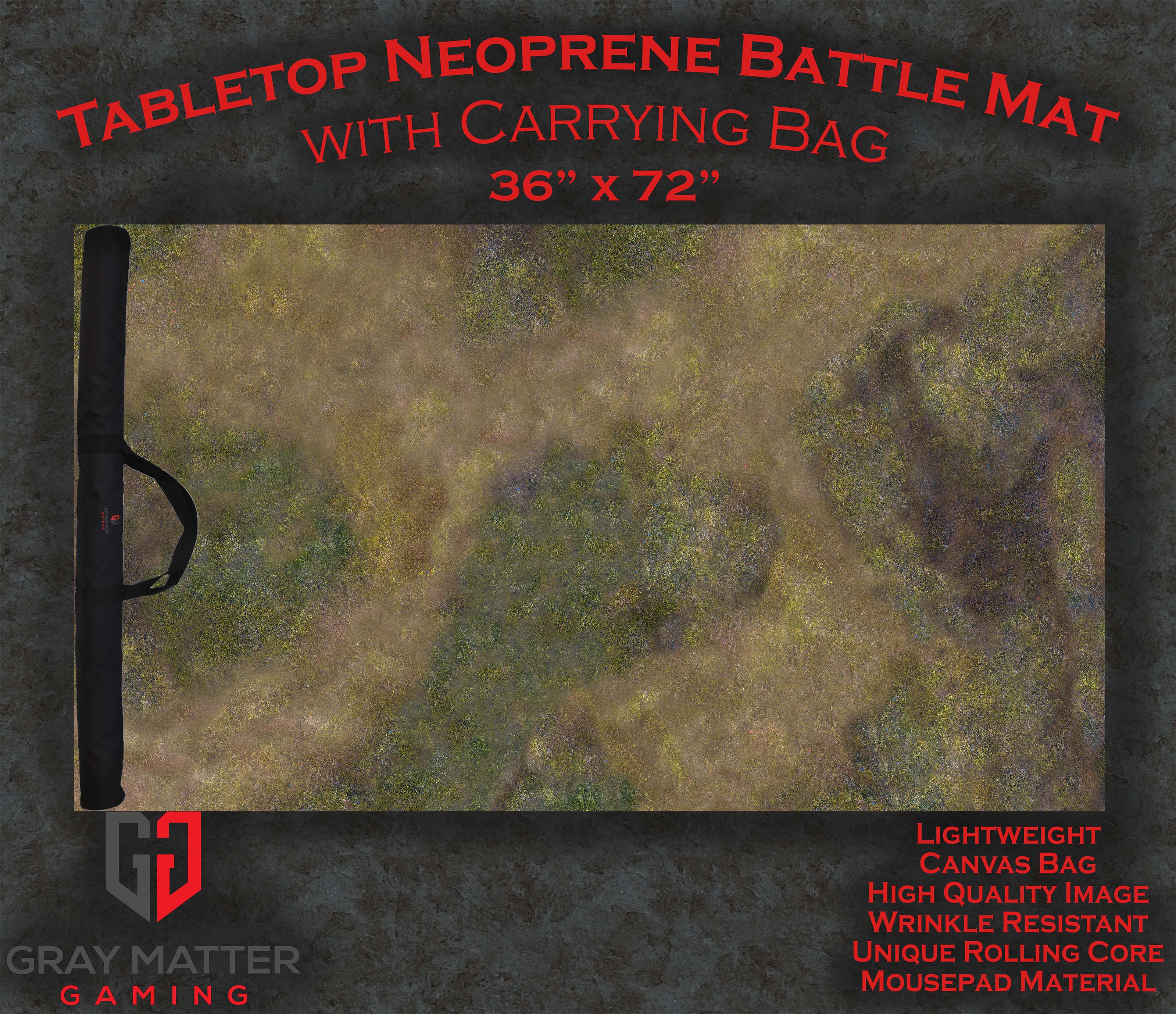 Autumn Prairie - Neoprene Battle Mat with Bag
