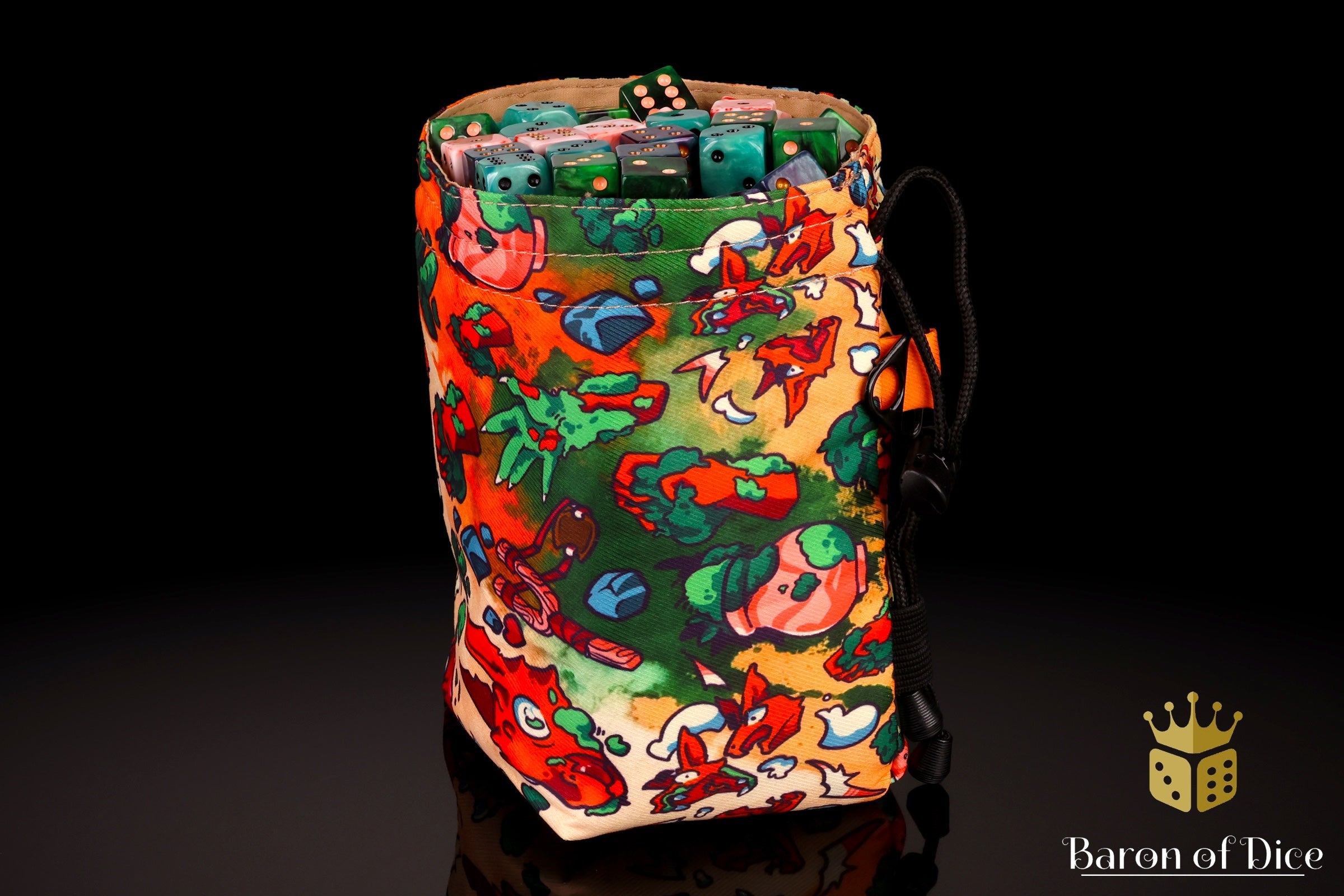 Chaos Lizard | Luxury RPG Dice Bag | Large