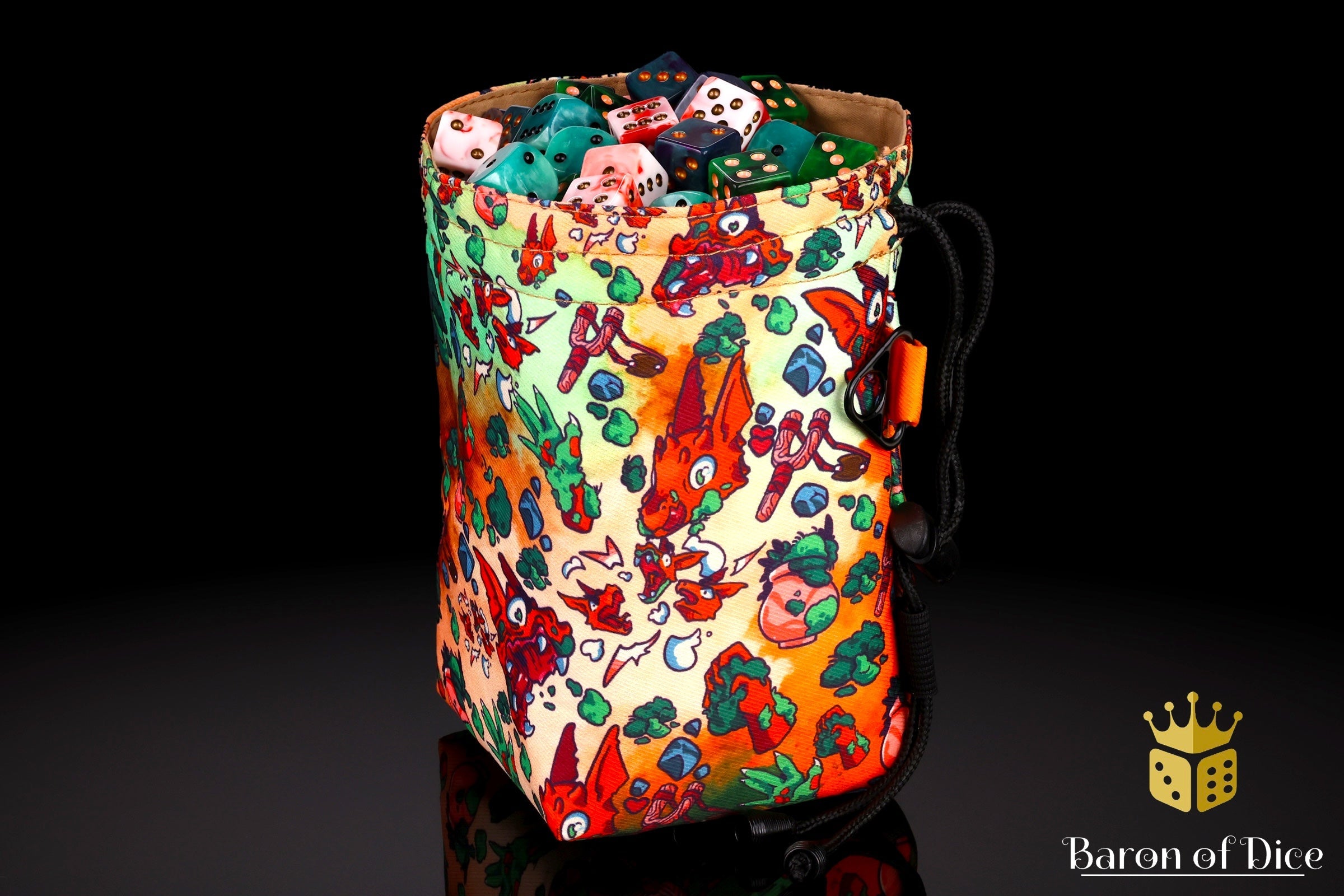 Chaos Lizard | Luxury RPG Dice Bag | Large