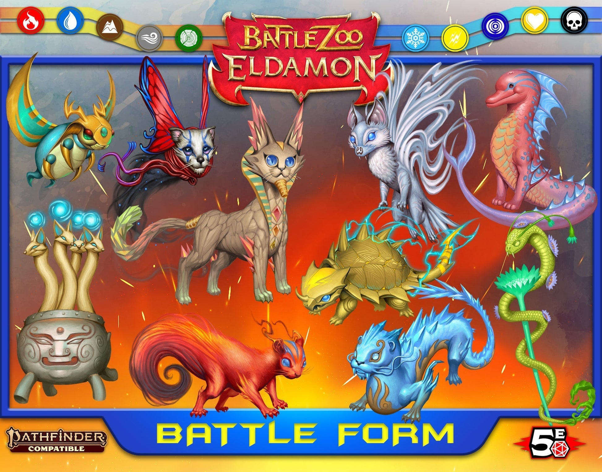 Battlezoo Eldamon Hardcover & PDF Roll For Combat