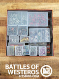 BitsBins Battles of Westeros - 13 Minis, 2 card Boxes, 1 Flat, 2 Stacks, 6 Tarots - Out of Play