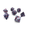 Black Network Agate - 7 Piece RPG Set Gemstone Dice - Out of Play
