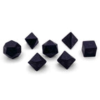 Black Obsidian - Raised 7 Piece RPG Set Gemstone Dice - Out of Play