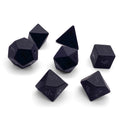 Black Obsidian - Raised 7 Piece RPG Set Gemstone Dice - Out of Play