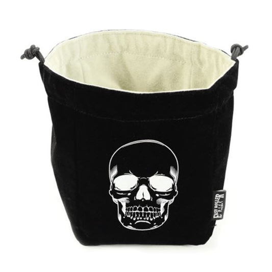 Reversible Skull Dice Bag - Black and White Easy Roller Dice Company