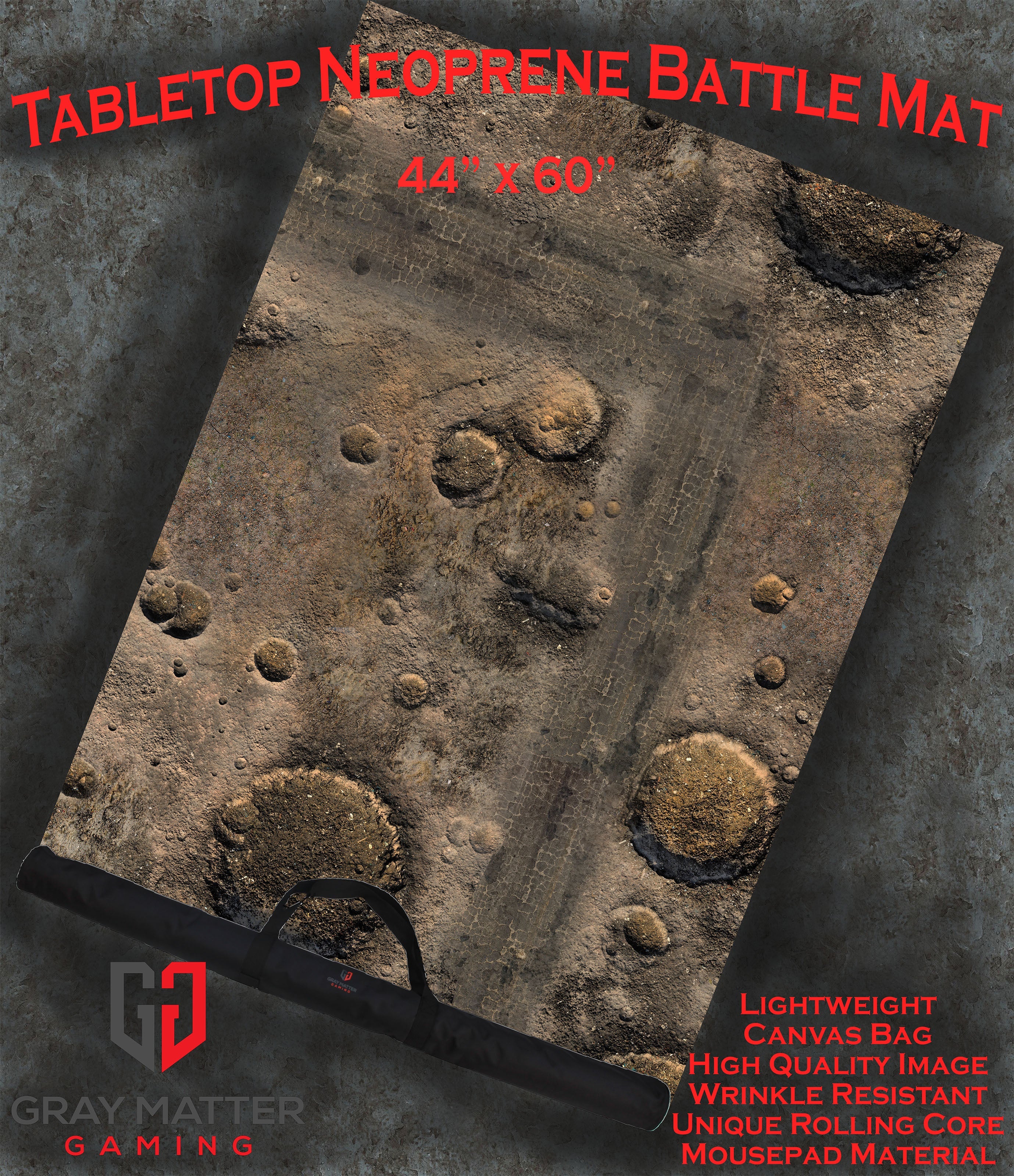 Blasted Battlefield - Neoprene Battle Mat with Bag
