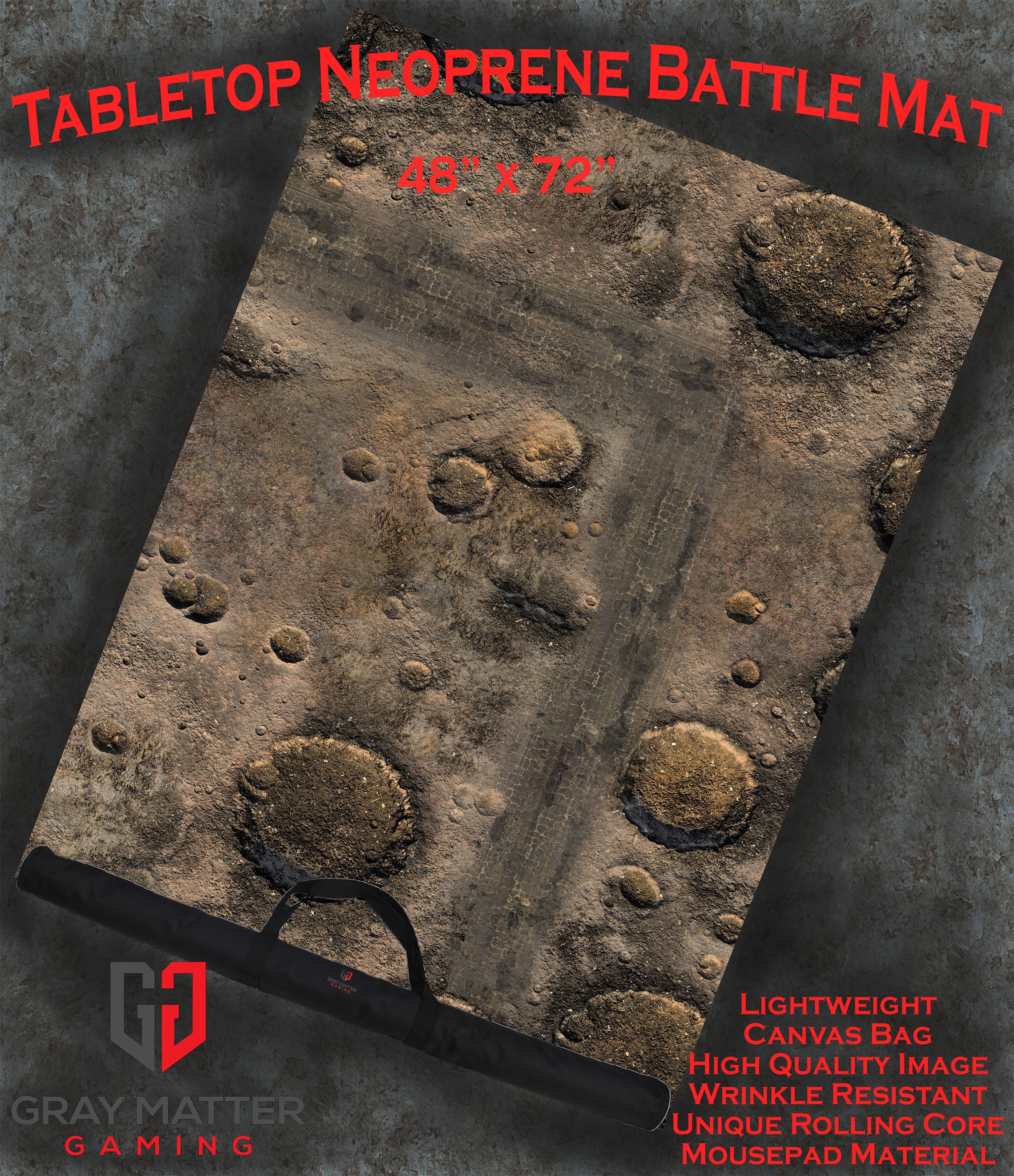 Blasted Battlefield - Neoprene Battle Mat with Bag
