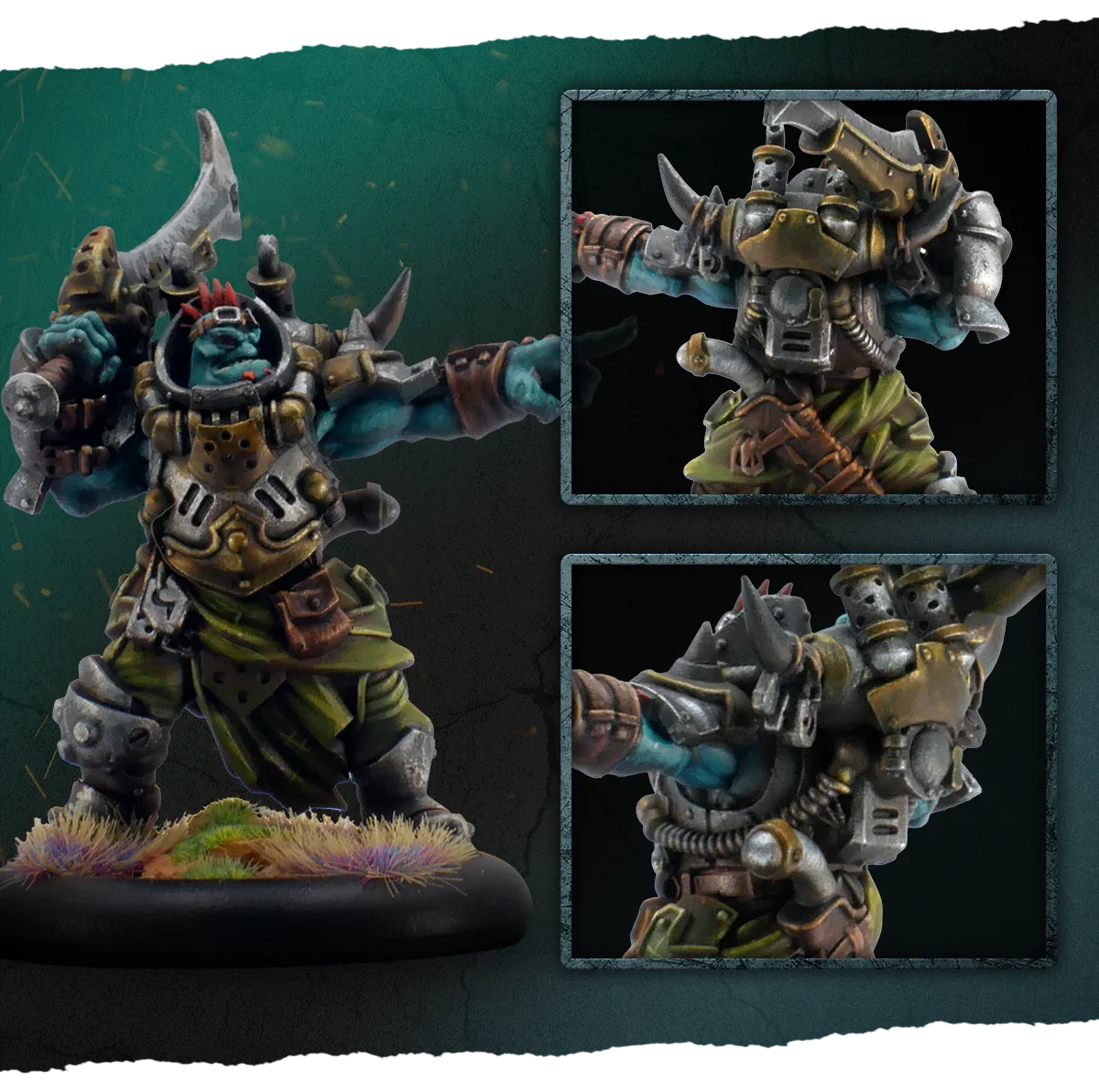 Warmachine: Southern Kriels Kithguard Journeyman & Ramhead
