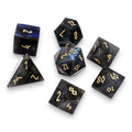 Blue Labradorite - 7 Piece RPG Set Gemstone Dice - Out of Play
