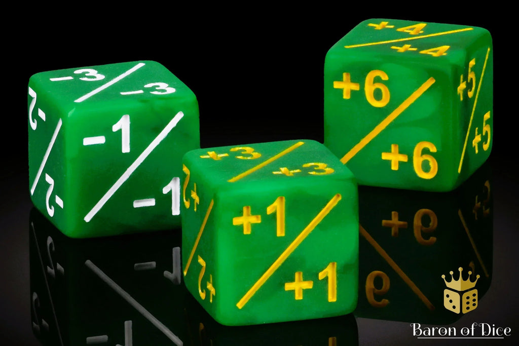 +1/ -1 Counters - Matte Green - Set of 10 - Out of Play