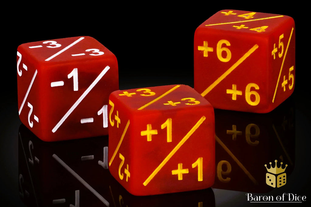 +1/ -1 Counters - Matte Red - Set of 10 - Out of Play