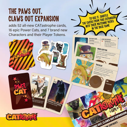 CATastrophe: A Game of 9 Lives with Paws Out Expansion Pack