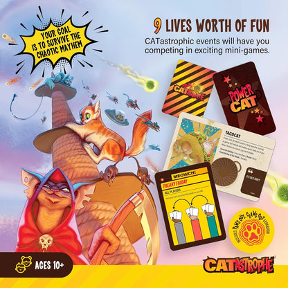 CATastrophe: A Game of 9 Lives with Paws Out Expansion Pack