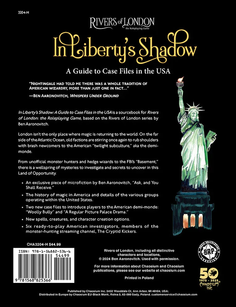 Rivers of London: In Liberty's Shadow - A Guide to Case Files in the USA - Out of Play