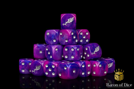 Children of Profligacy Dice - Silver Inlay - Out of Play